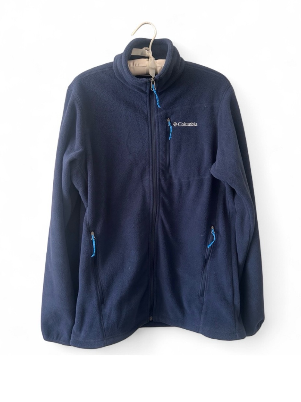 Columbia Men Sportswear Navy blue Full-Zip Fleece Jacket with Blue Accents